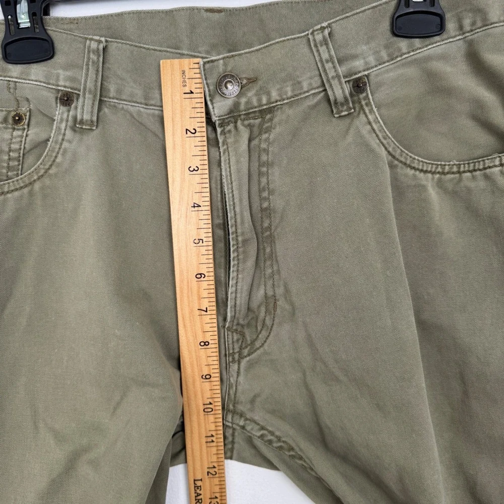 Polo Ralph Lauren 650 Straight Leg Pants Mens 34x34 Olive Green Cotton Twill